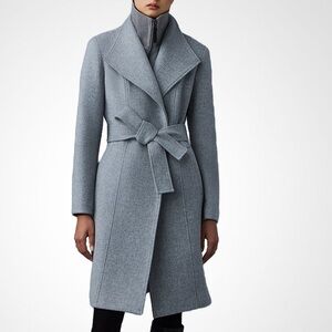 MACKAGE NORITA GREY MELANGE L - BRAND NEW LADIES WOOL COAT